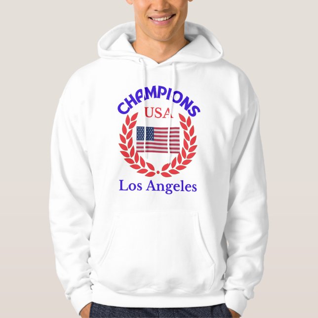 Champions LA USA Flag | True Classic Premium Hoodie (Front)