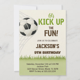 Champions League Soccer Birthday Invitation