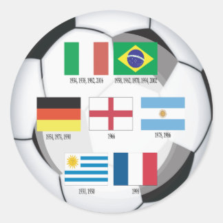 Champions of  World Cup Classic Round Sticker