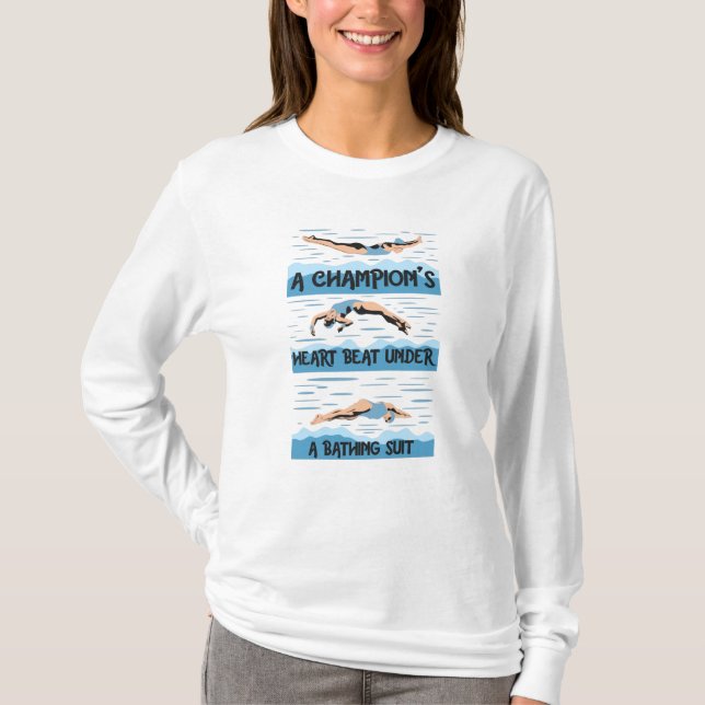 Champions Swimmer - Bathing Suit T-Shirt (Front)