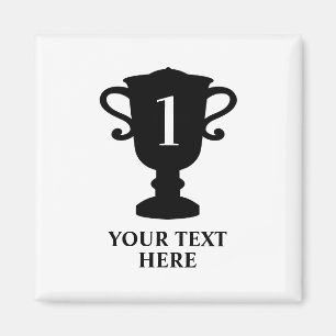 Champion's trophy award custom fridge magnet