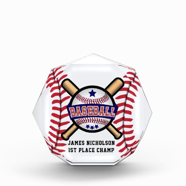 Championship Baseball Player or Team Acrylic Award (Front)