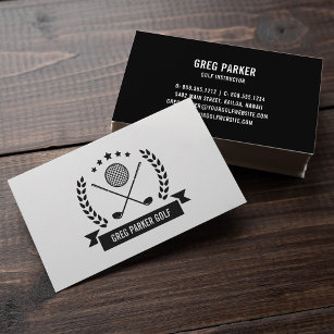 Championship Logo   Golf Pro or Instructor Business Card