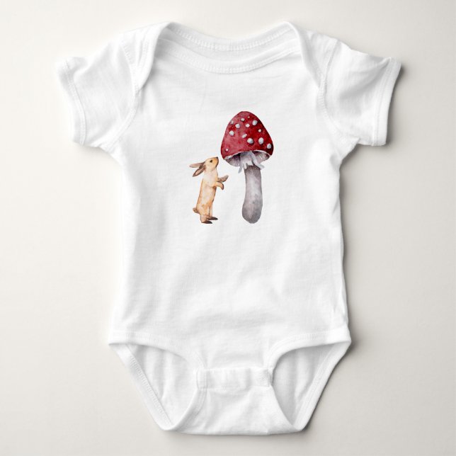 championship rabbit baby bodysuit (Front)