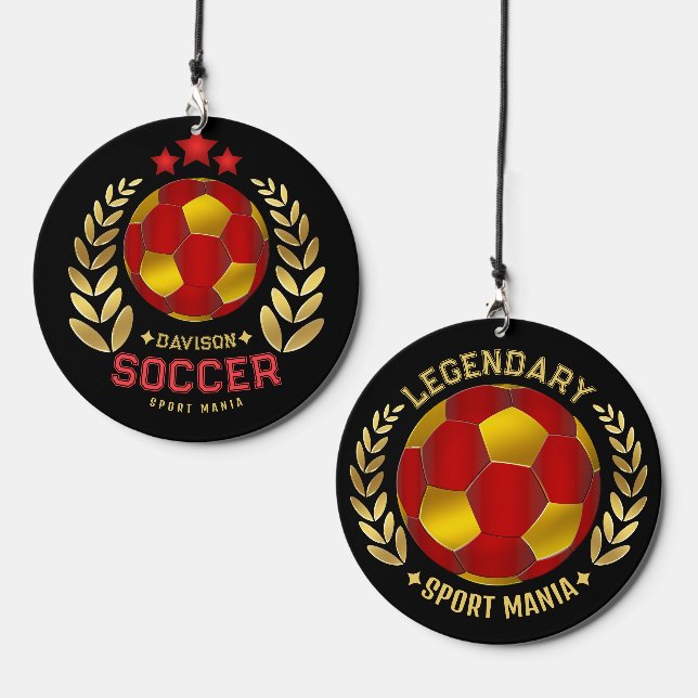 Championship Soccer Crest Artwork For Fans Wind Chime (Front & Back)