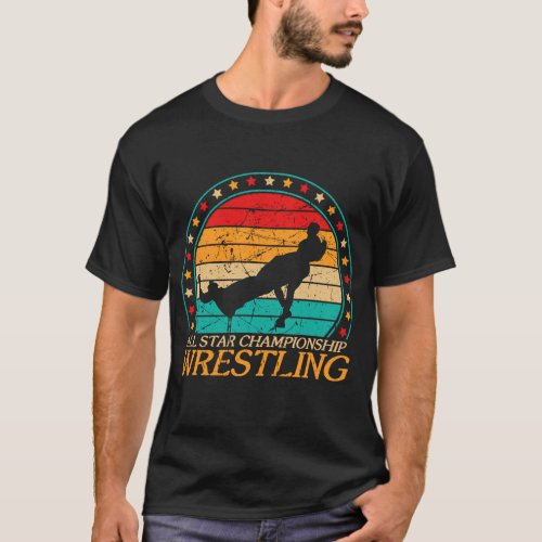 Championship Wrestling Vintage Retro Grunge Airpla T_Shirt