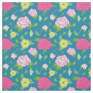 championships and daisies fabric