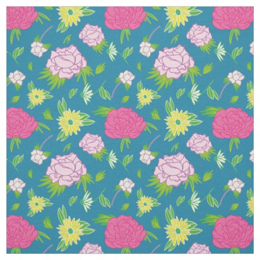 championships and daisies fabric