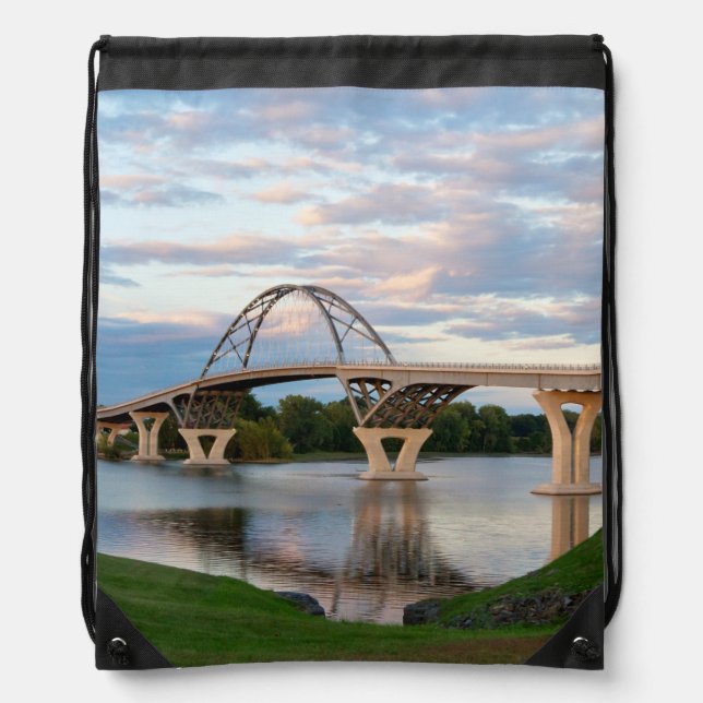 Champlain Bridge Drawstring Bag (Front)