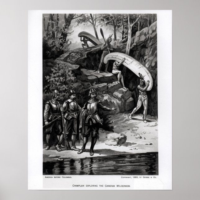 Champlain Exploring the Canadian Wilderness Poster (Front)