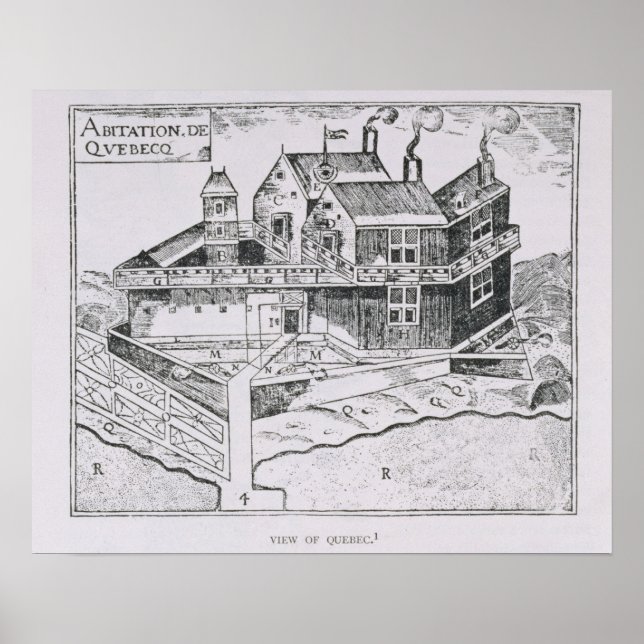 Champlain's View of Quebec Poster (Front)