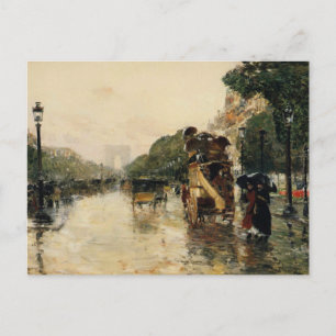 Champs Elysee, Hassam Post Card