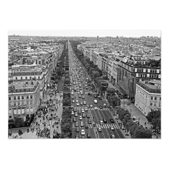 Champs Elysees from the Arc de Triomphe Photo Print (Front)