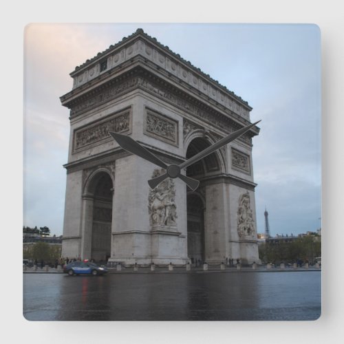 Champs_lyses _ Paris France Square Wall Clock