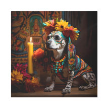 Chamuco Dog in an Altar for Day of the Dead
