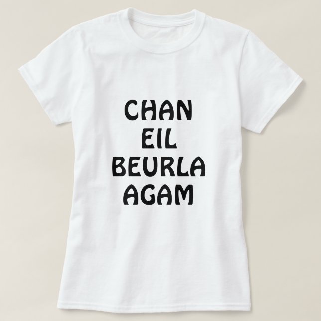 Chan eil Beurla , I do not speak English T-Shirt (Design Front)