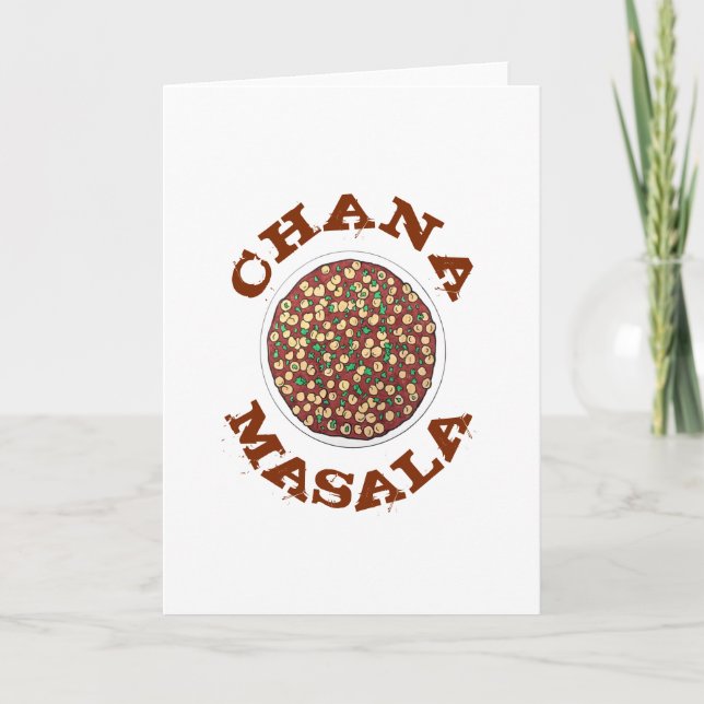Chana Masala Chole Indian Food Chickpea Dish Card (Front)