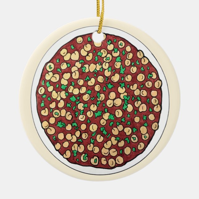 Chana Masala Chole Indian Food Chickpea Dish Ceramic Ornament (Front)