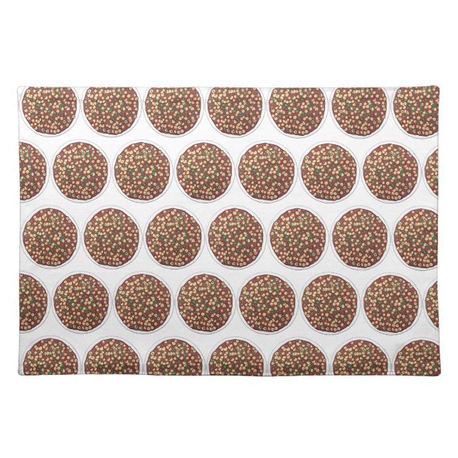 Chana Masala Chole Indian Food Chickpea Dish Cloth Placemat (Front)