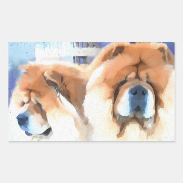 CHANCE AND CHLOE STICKERS large rectangle (Front)