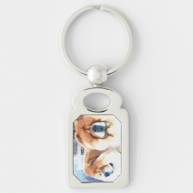 CHANCE & CHLOE heARTdog chow Keychain (Front)