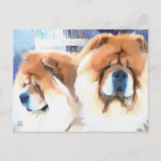 CHANCE & CHLOE heARTdog chow postcard