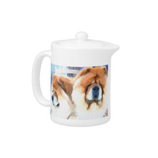 CHANCE & CHLOE heARTdog chow teapot