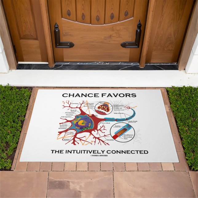 Chance Favors The Intuitively Connected Neuron Doormat (Outdoor)