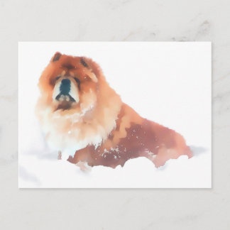 CHANCE IN THE SNOW heARTdog  postcard