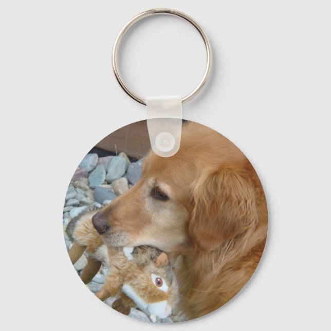 Chance - the Golden Retriever Keychain (Front)