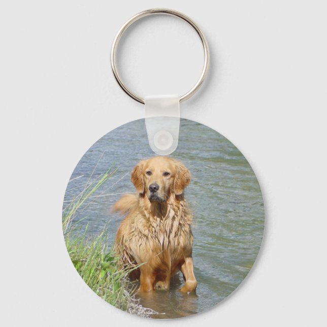 Chance ~ the Golden Retriever Keychain (Front)