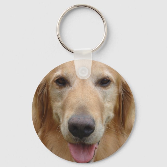 Chance the Golden Retriever Keychain (Front)