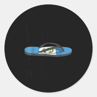 Chancla Survivor Guatemala Funny Guatemalan Flag Classic Round Sticker