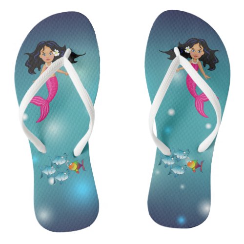 Chanclas Princesa sirene and seabed Flip Flops