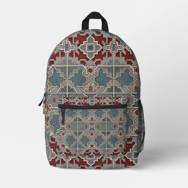 Chand Motif Printed Backpack (Front)