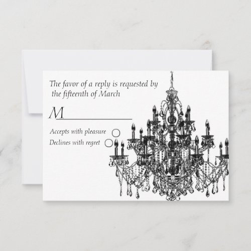 Chandee Amore' rsvp card-black