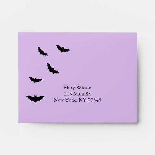 Chandelier and Bats RSVP Envelope