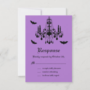 Chandelier and Damask RSVP