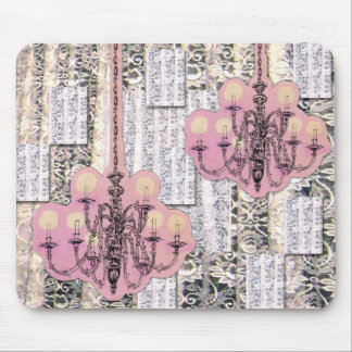 chandelier and lacey patches mouse pad