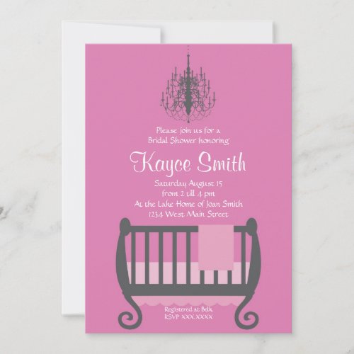 Chandelier Baby Shower Invitation