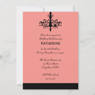 Chandelier Birthday Invitation