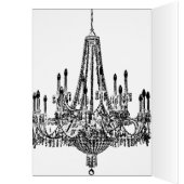 Chandelier Black Damask Cards (Inside (Left))