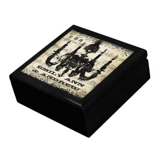 Chandelier Black Swirl Keepsake Jewelry Box