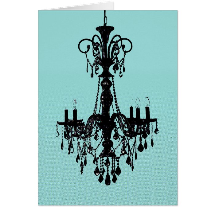 Chandelier Blue Cards