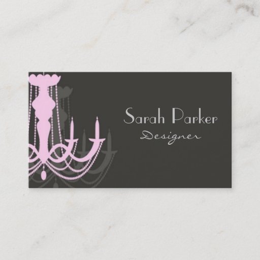 Customizable Chandelier Business Card