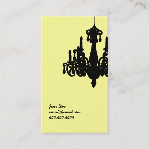 Chandelier Calling Card Business Card Template