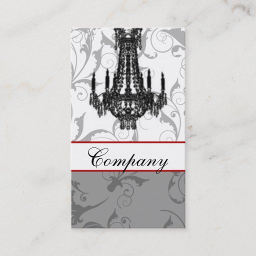 Customizable chandelier Chic Business Cards