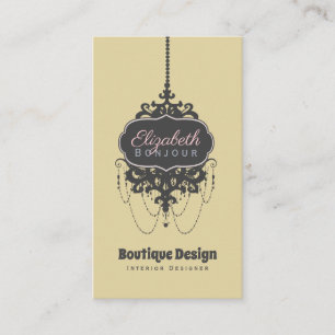Chandelier Chic (Change Color) - Business Card