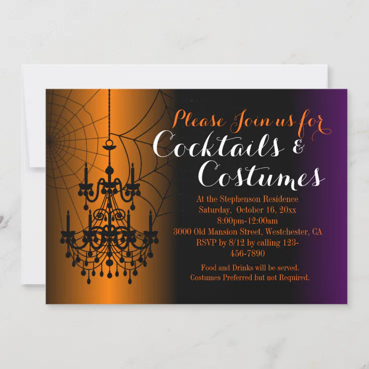 adult halloween party invitations