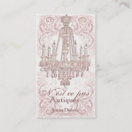 Chandelier Damask Business Cards